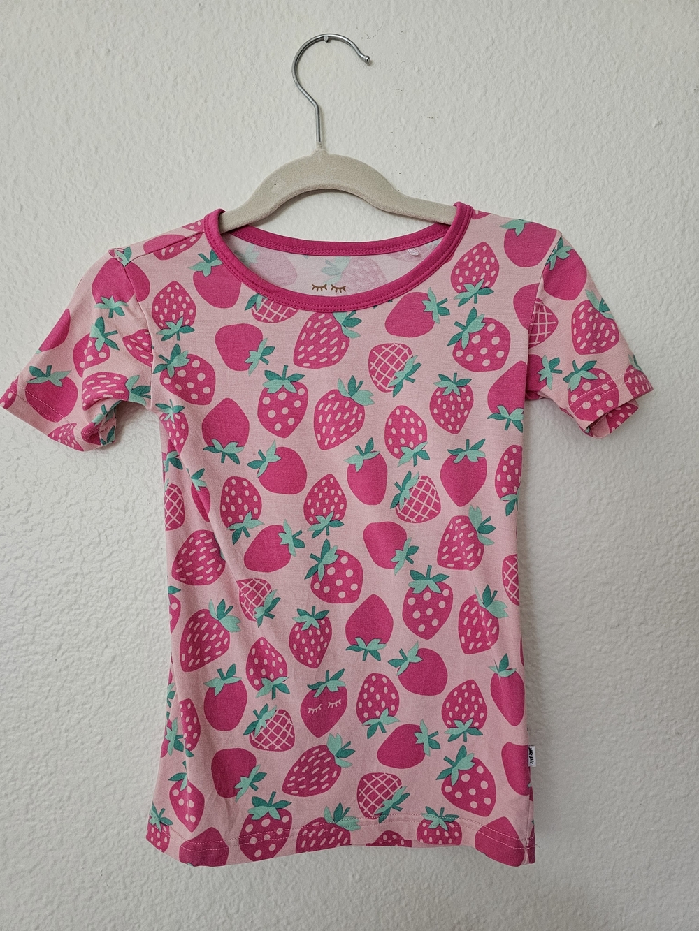 Little Sleepies 4T Pink Strawberries Short Sleeve Short Set